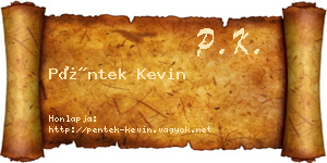 Péntek Kevin névjegykártya